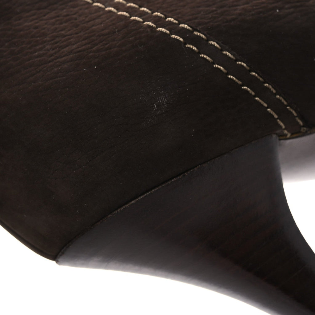 Louis Vuitton Suede High Boots 40 Brown