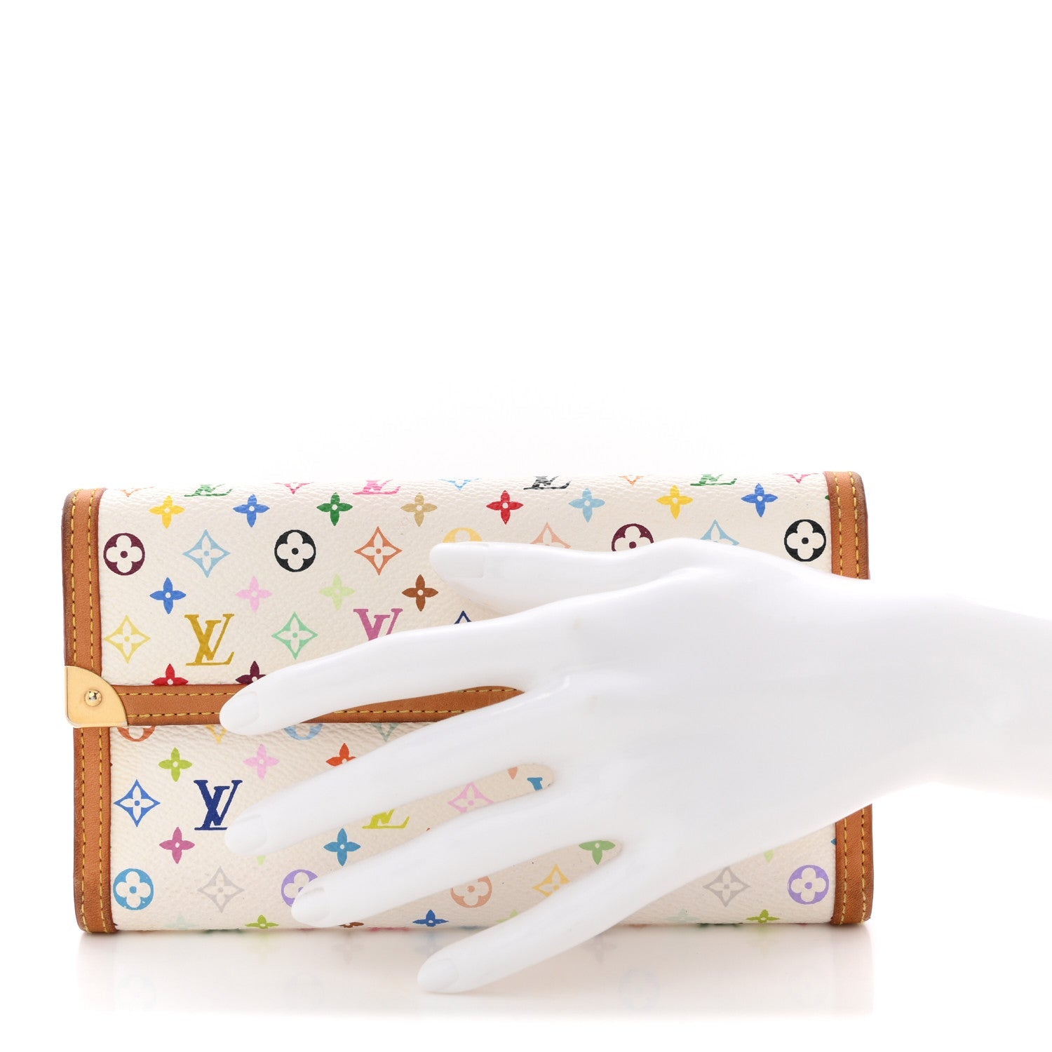 Louis Vuitton Monogram Multicolor Porte Tresor International Wallet White