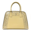 Prada Saffiano Lux Crystal Pyramid Bag Talco Black