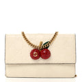 Gucci Guccissima Mini Cherry Chain Bag White