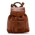 Gucci Calfskin Bamboo Mini Backpack Brown