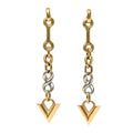 Louis Vuitton Essential V Dangle Earrings Gold Silver