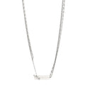 Louis Vuitton Metal Monogram Necklace Silver
