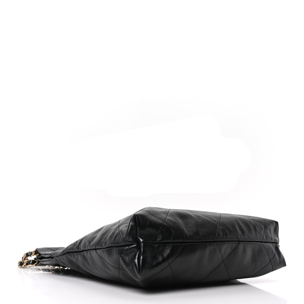 Chanel Shiny Calfskin Quilted Small Chanel 22 Black