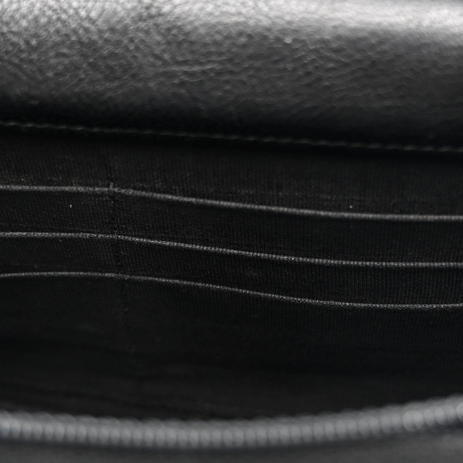 Chanel Crumpled Calfskin Quilted Wallet On Chain WOC So Black