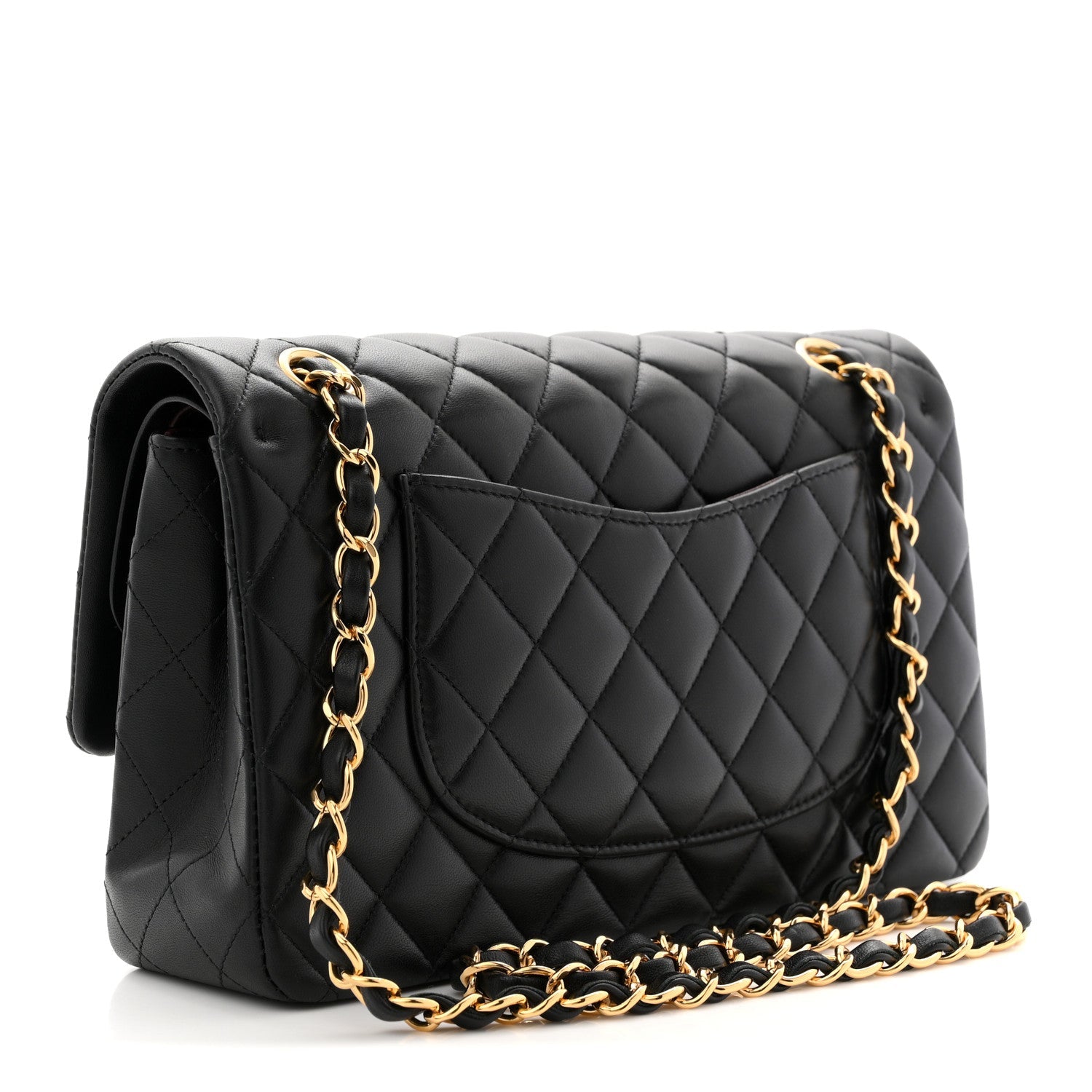 Chanel Lambskin Quilted Medium Double Flap Black