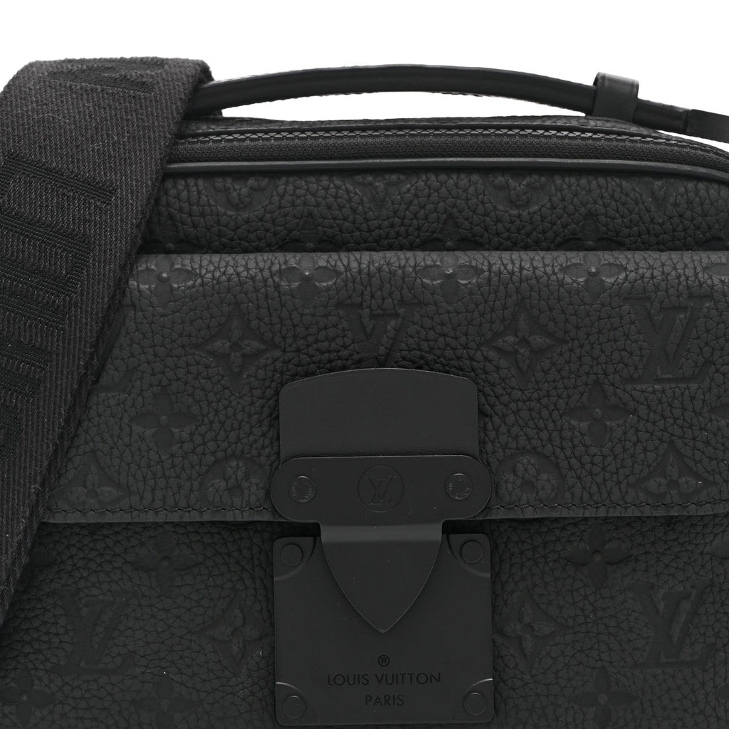 Louis Vuitton Taurillon Monogram S Lock Messenger Black