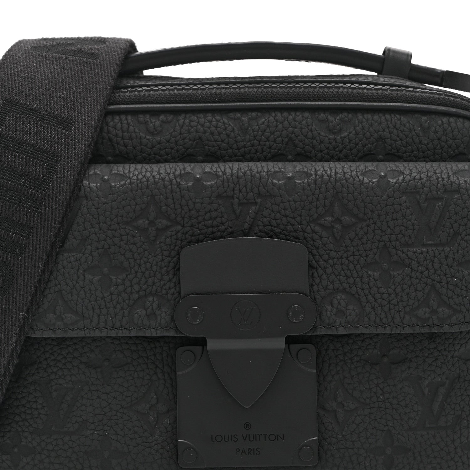 Louis Vuitton Taurillon Monogram S Lock Messenger Black