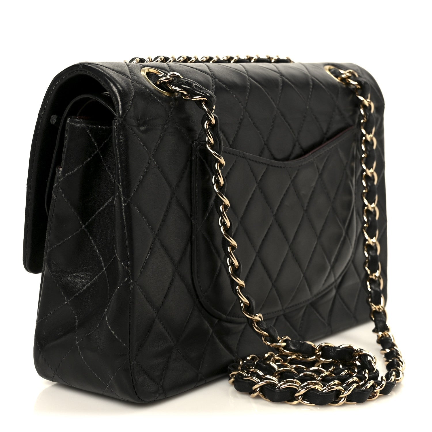 Chanel Lambskin Quilted Medium Double Flap Black