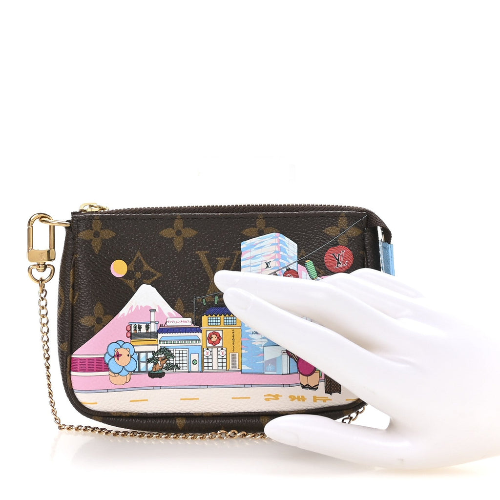 Louis Vuitton Monogram 2022 Christmas Animation Tokyo Mini Pochette Accessories Blue
