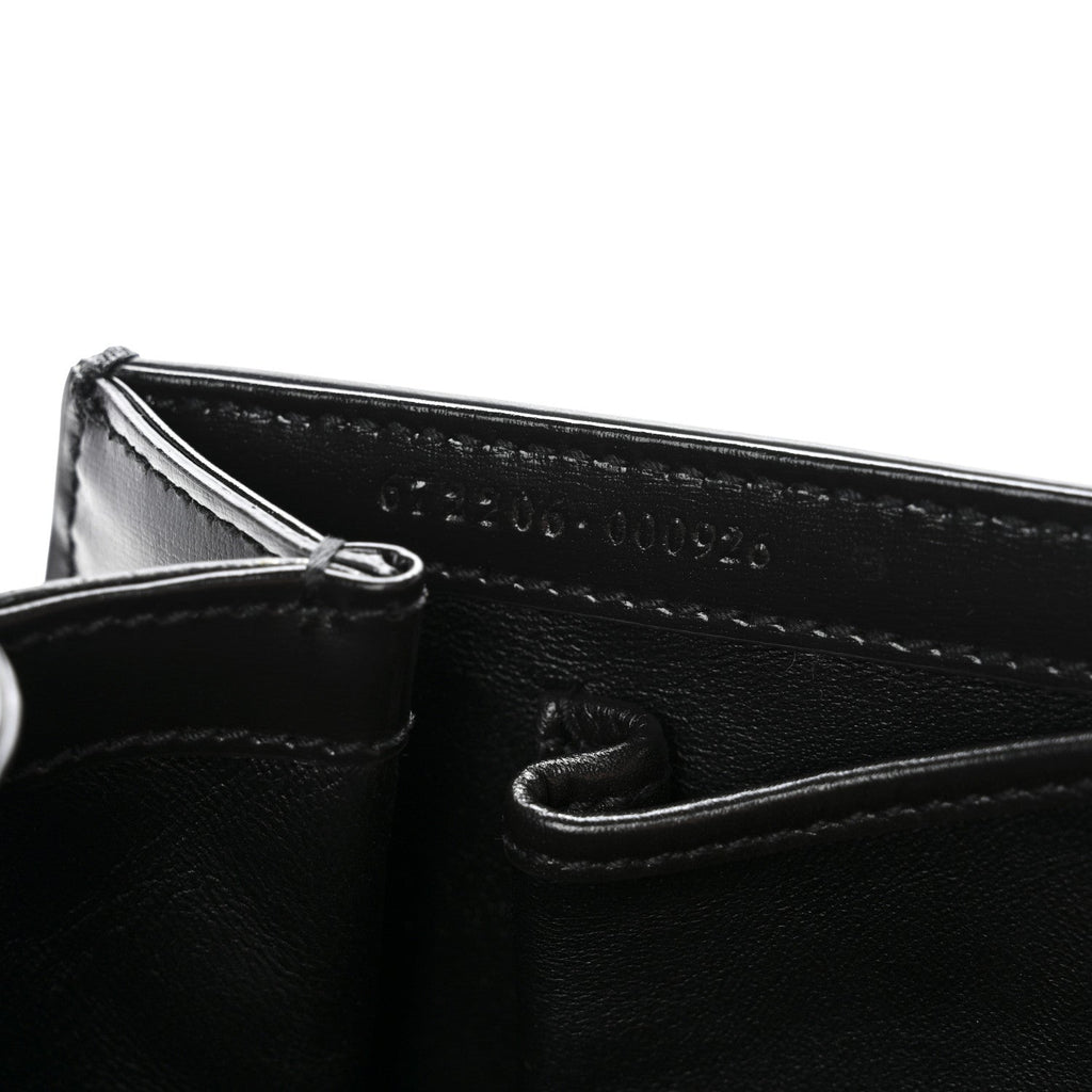 Gucci Boarded Dyana Lux Calfskin Web Monochrome Medium Bamboo 1947 Top Handle Bag Black