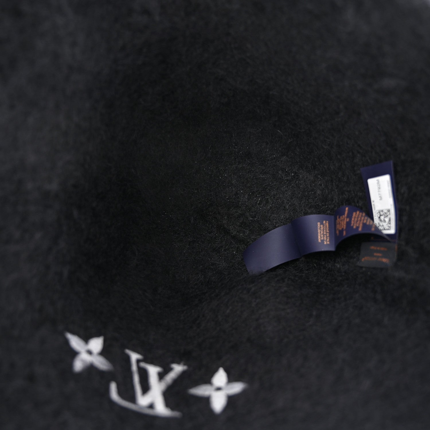 Louis Vuitton Mohair Wool LV Fluffy Hat Black