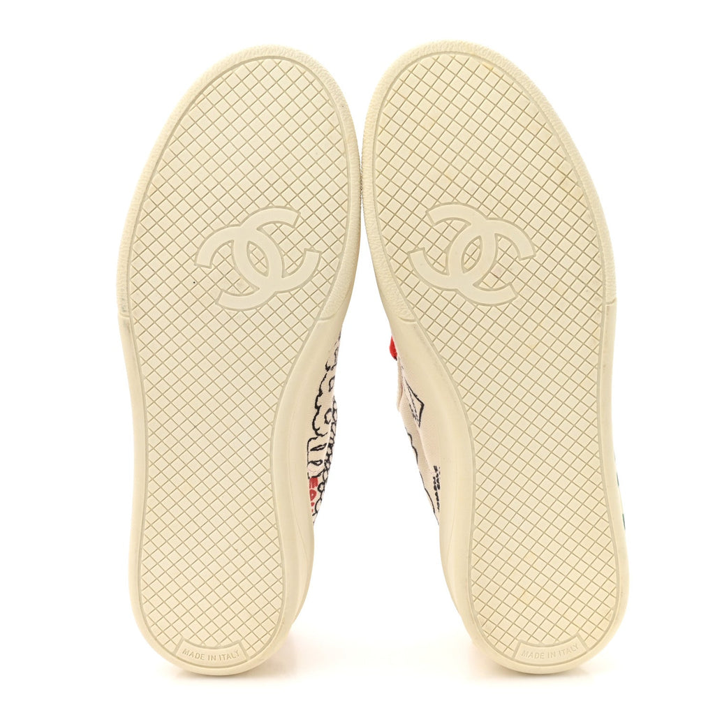Chanel x Pharrell Williams Canvas Womens Sneakers 35 White Multicolor