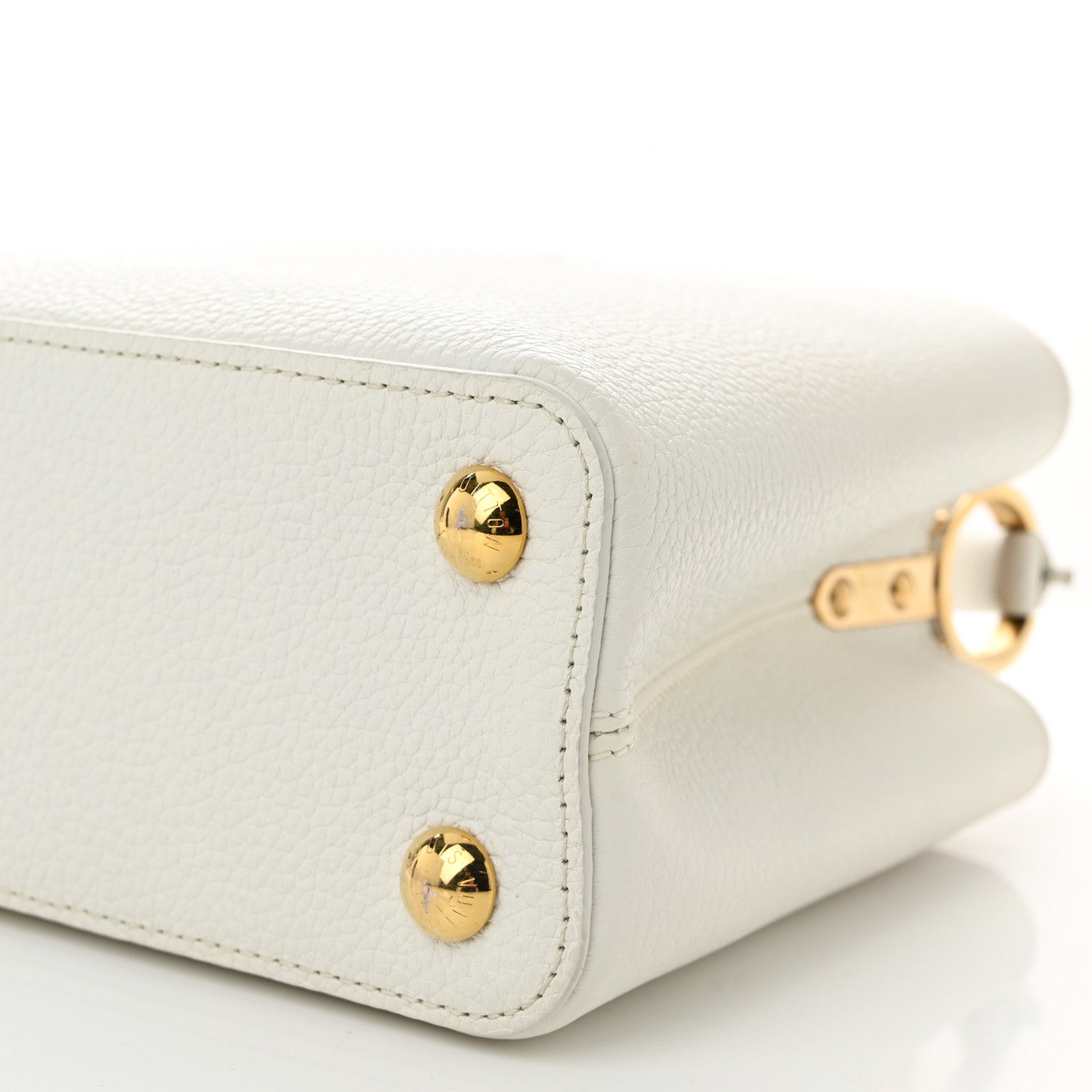 Louis Vuitton Taurillon Capucines BB Snow