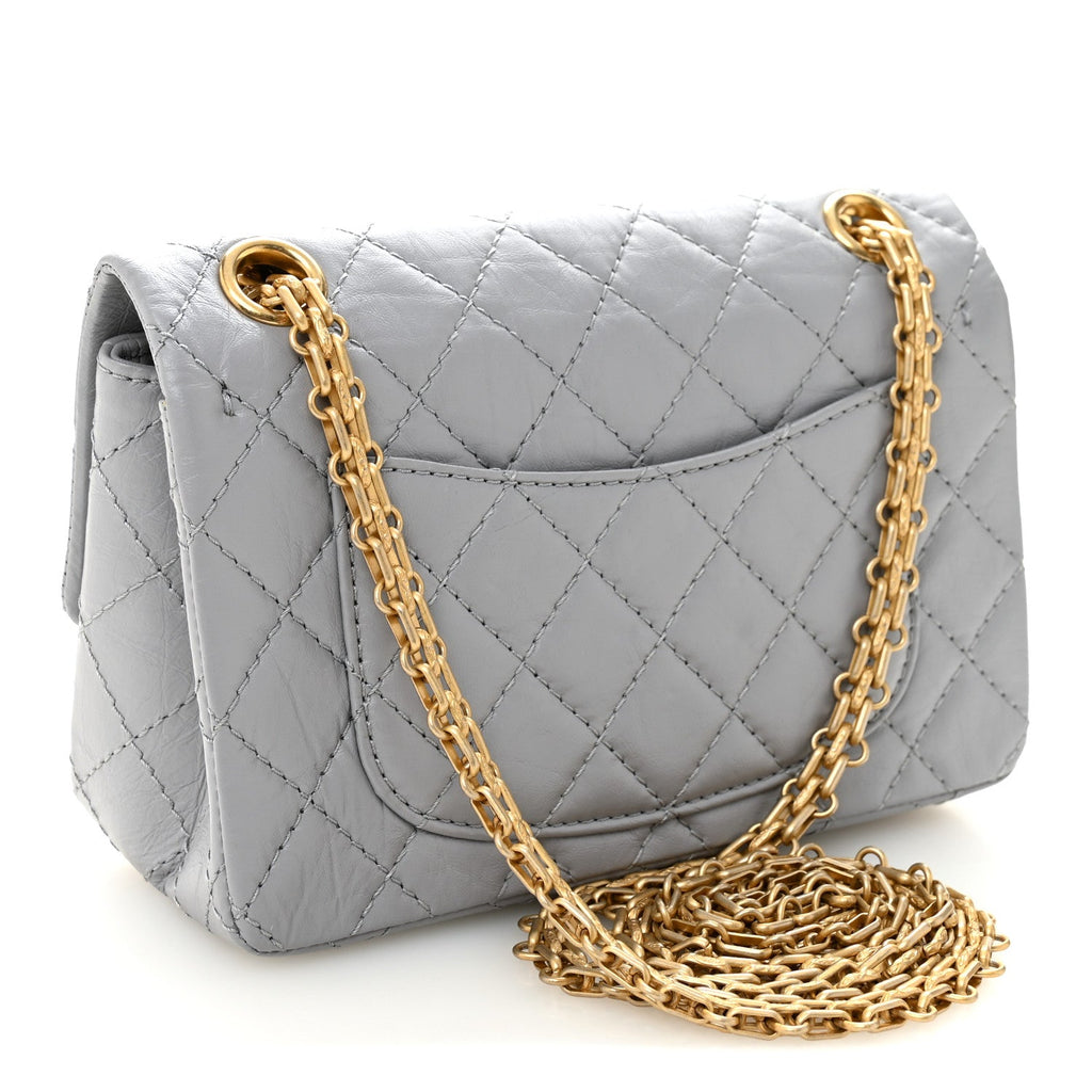 Chanel Aged Calfskin Quilted 2.55 Reissue Mini Flap Grey