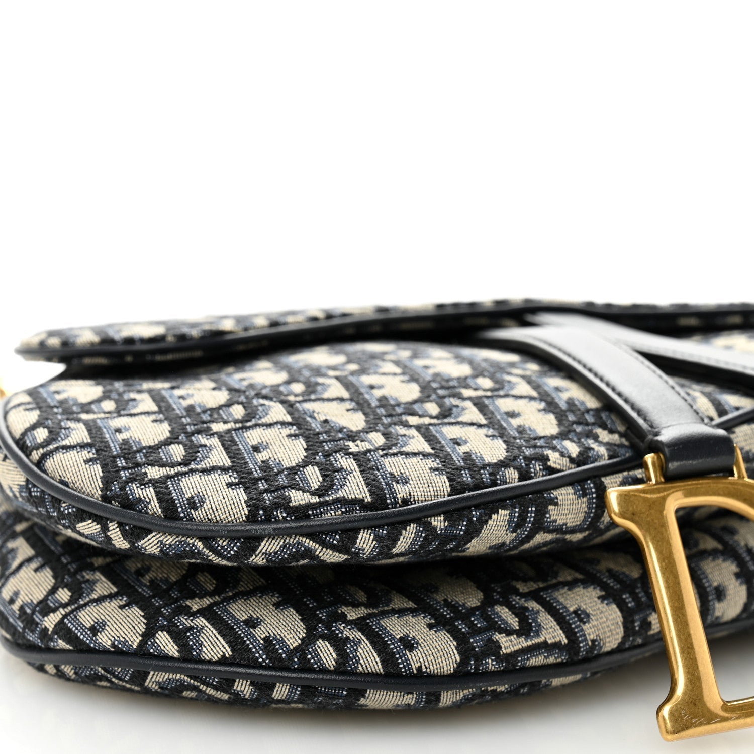 Christian Dior Oblique Saddle Bag Blue