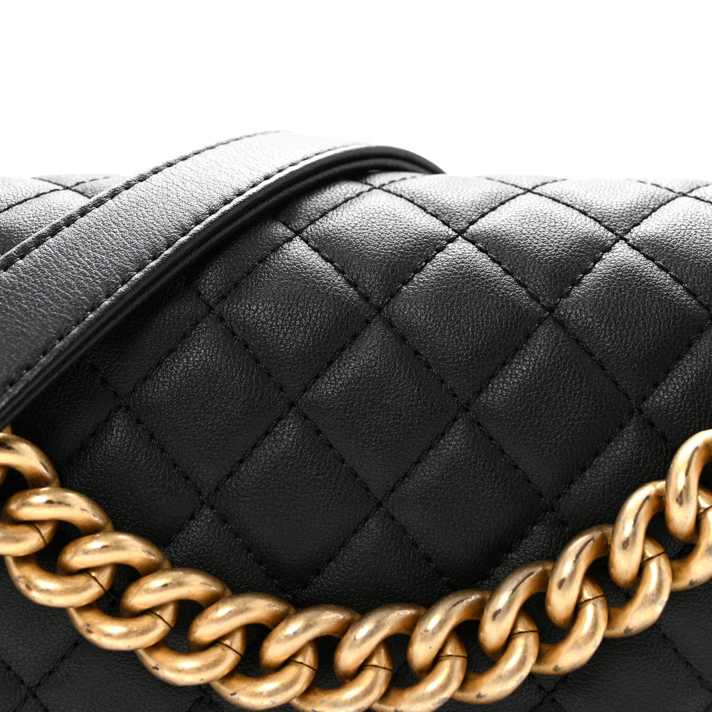 Chanel Calfskin Quilted Medium Boy Flap Black