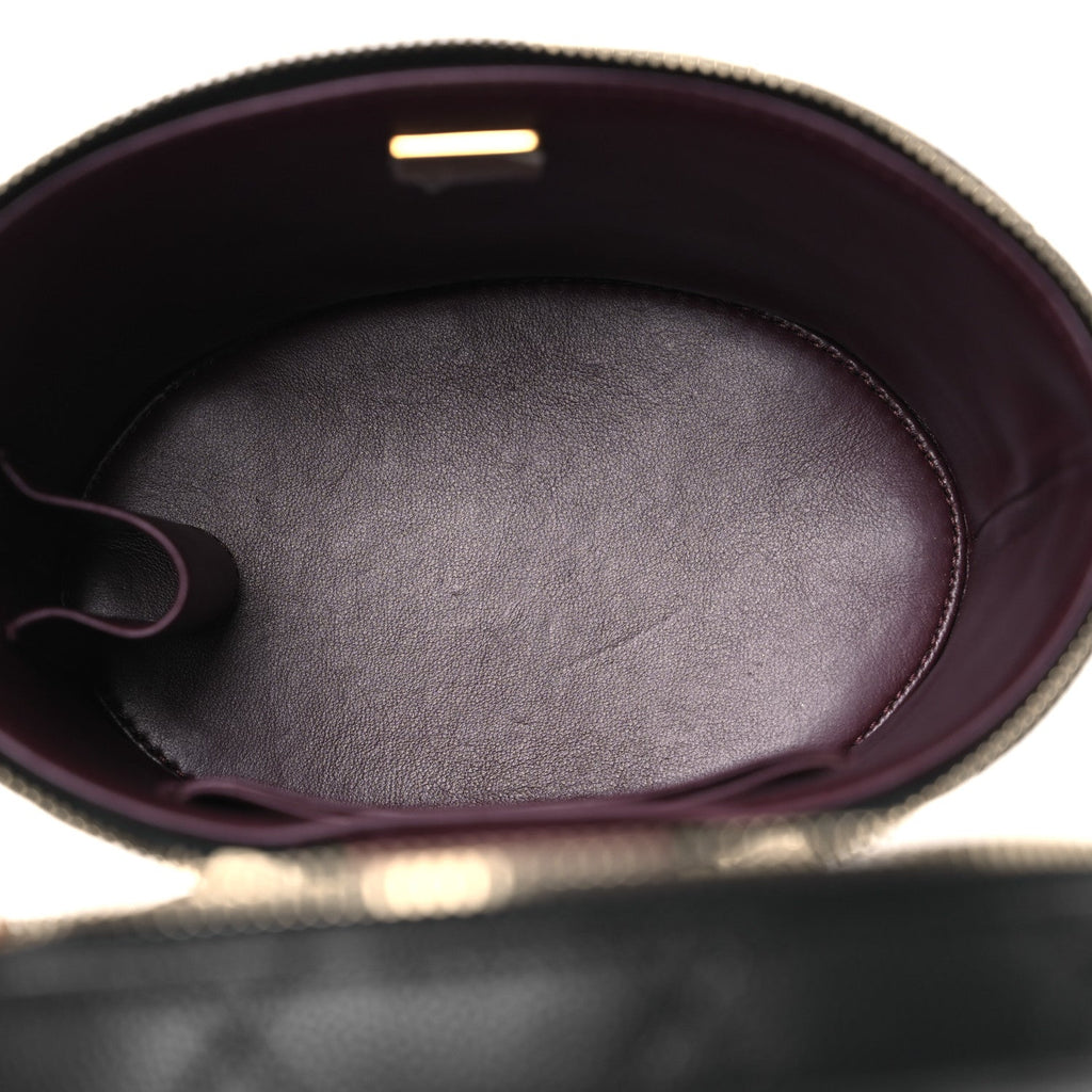 Chanel Caviar Quilted Top Handle Vanity Case Black