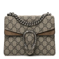 Gucci GG Supreme Monogram Mini Dionysus Shoulder Bag Taupe