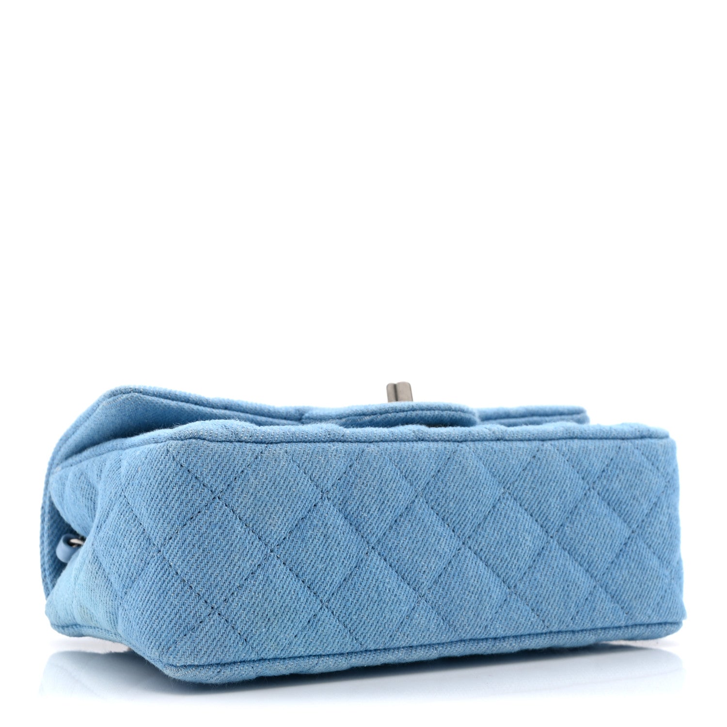 Chanel Denim Quilted Mini Rectangular Flap Blue