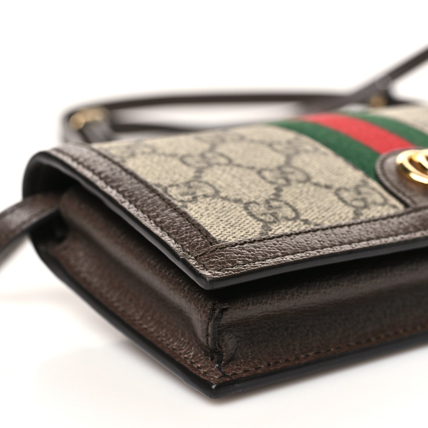 Gucci GG Supreme Monogram Web Ophidia Belt Bag Beige Ebony New Acero