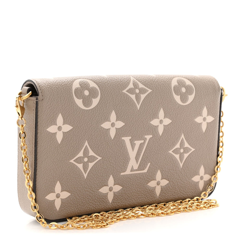 Louis Vuitton Empreinte Monogram Giant Felicie Pochette Tourterelle Creme