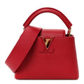Louis Vuitton Taurillon Mini Capucines Scarlet