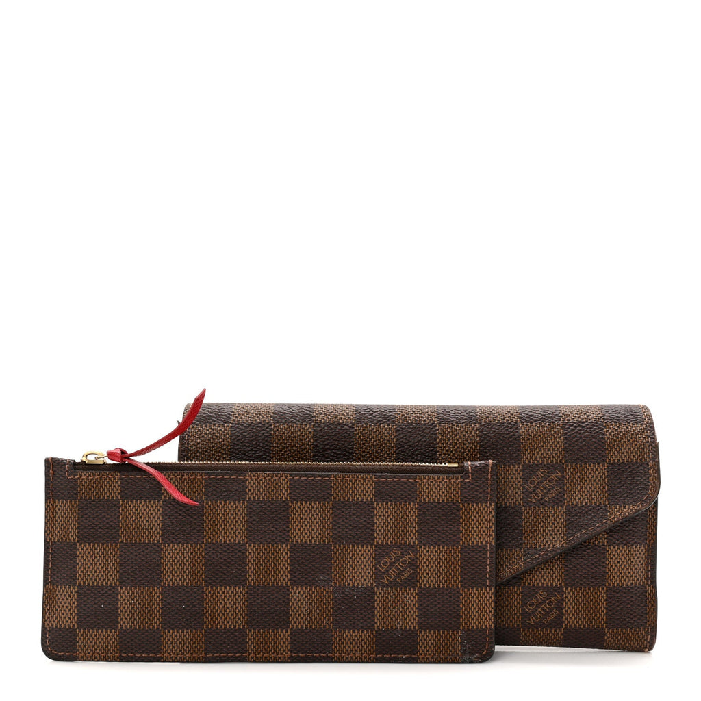 Louis Vuitton Damier Ebene Josephine Wallet Red