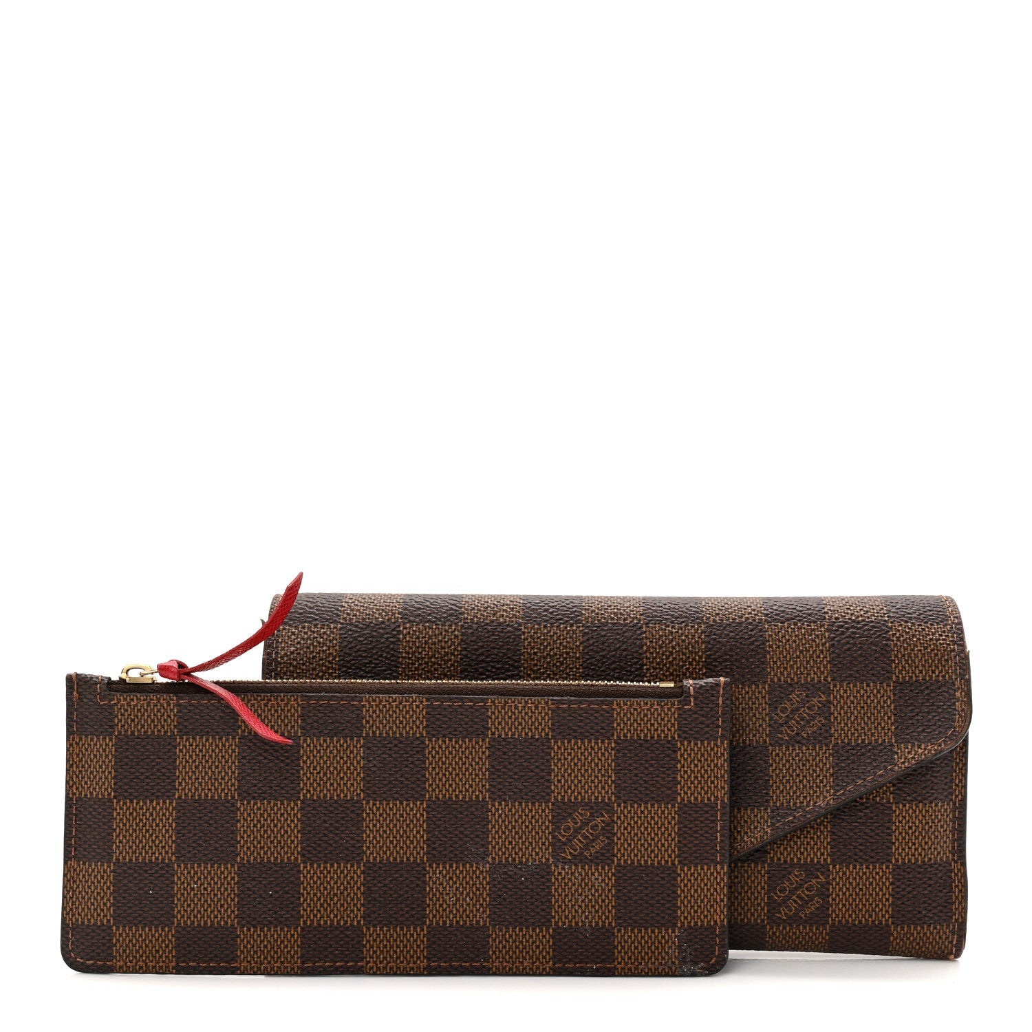 Louis Vuitton Damier Ebene Josephine Wallet Red