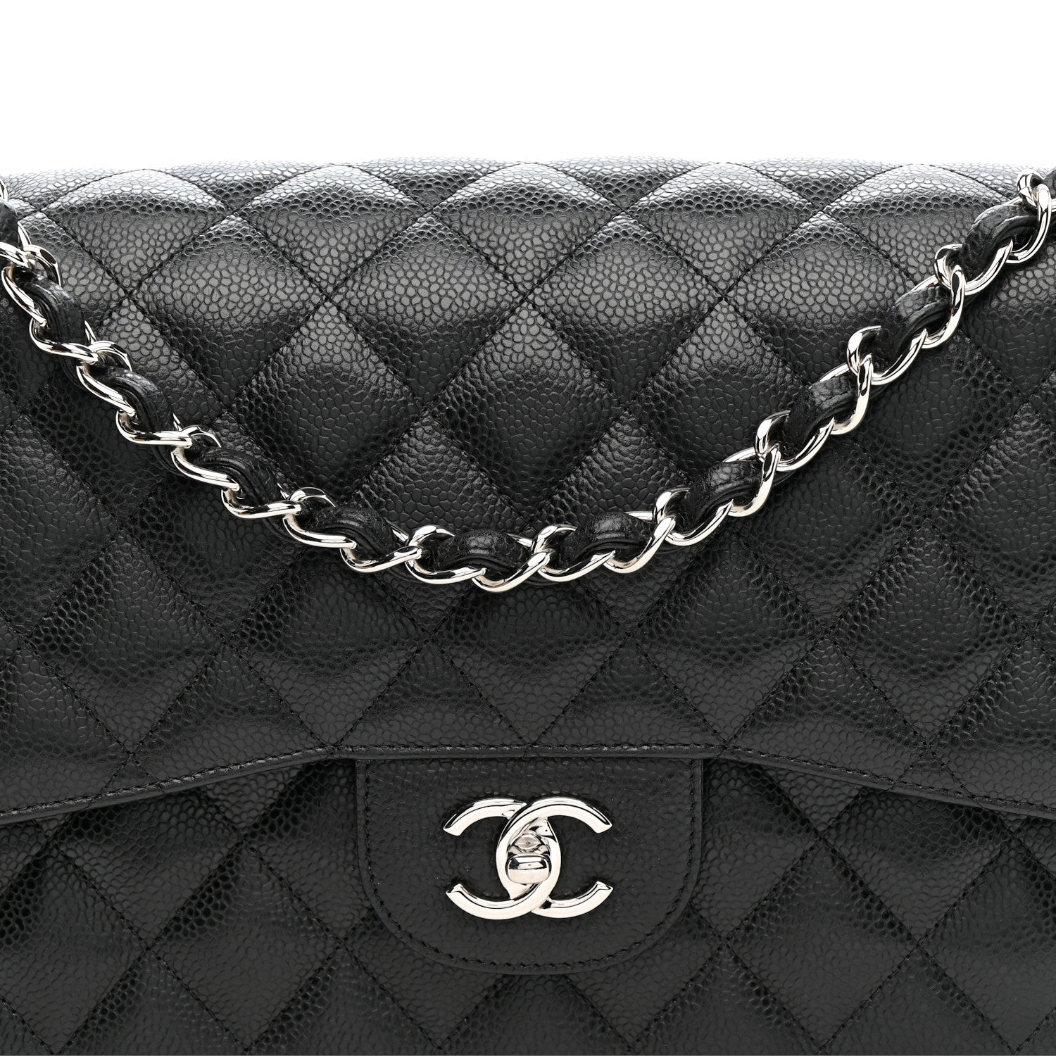 Chanel Caviar Quilted Jumbo Double Flap Black