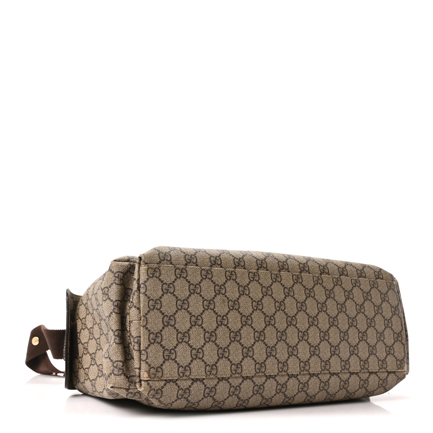Gucci GG Plus Monogram Messenger Diaper Bag Dark Brown