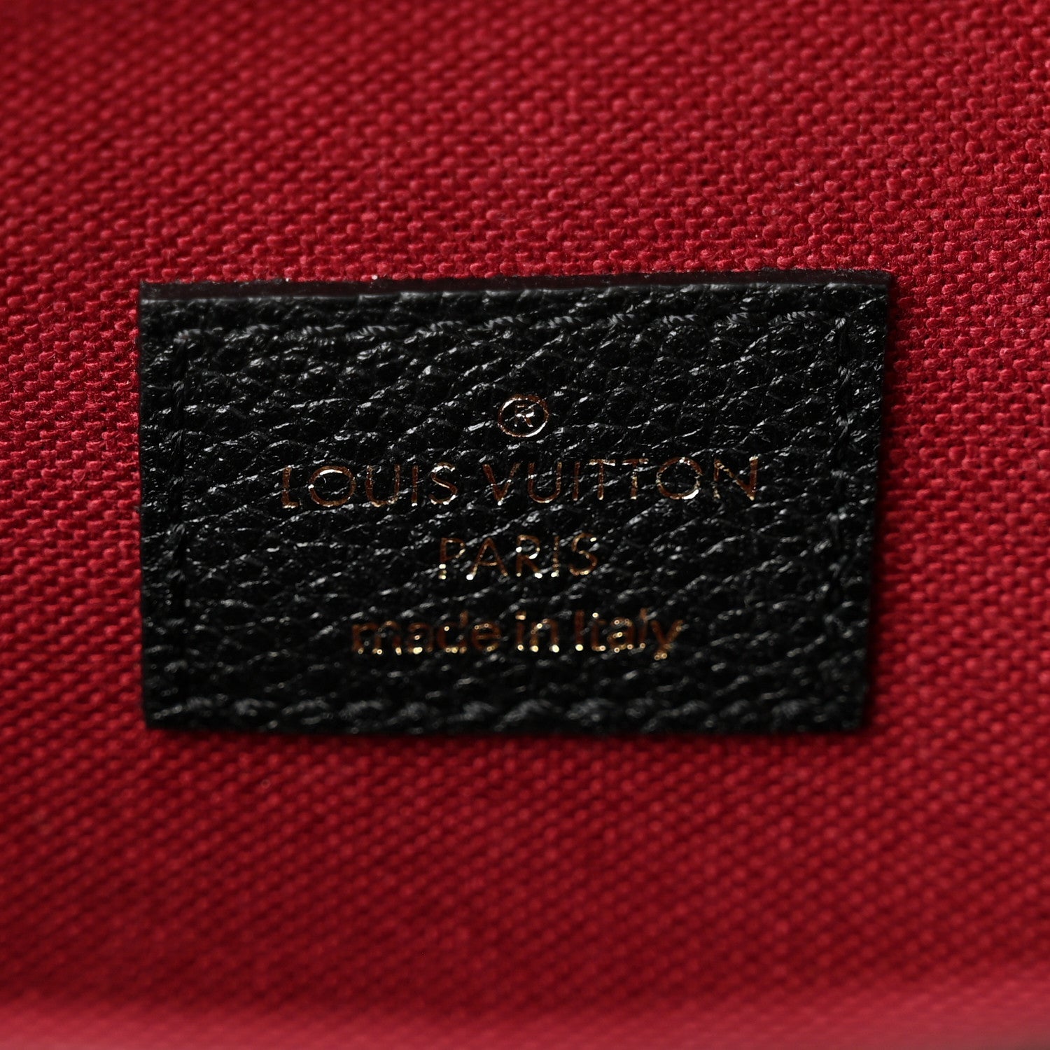 Louis Vuitton Empreinte Monogram Giant Felicie Pochette Black Beige