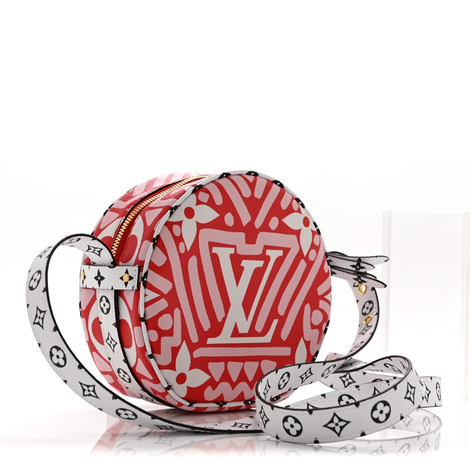 Louis Vuitton Monogram Giant Crafty Boite Chapeau Souple PM Rouge Rose Creme