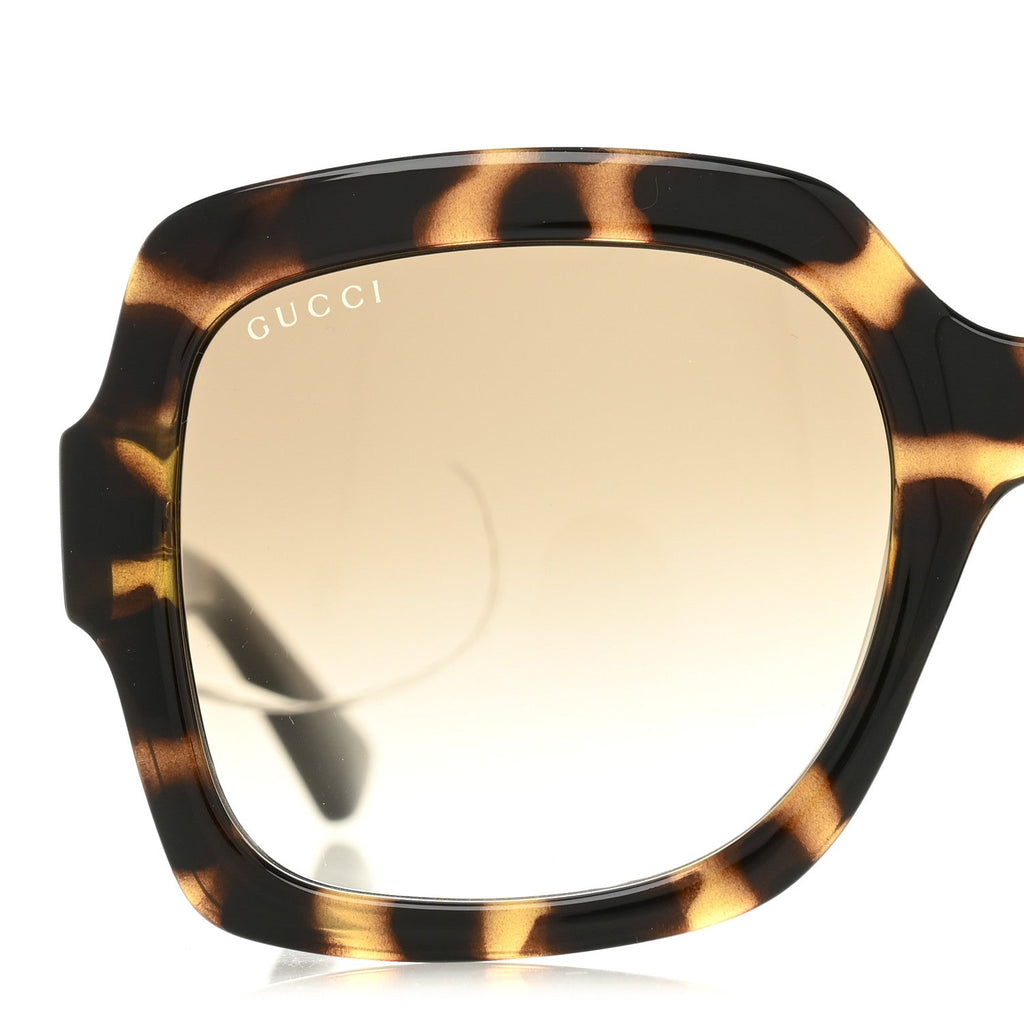 Gucci Acetate Square Frame Sunglasses GG1337S Havana