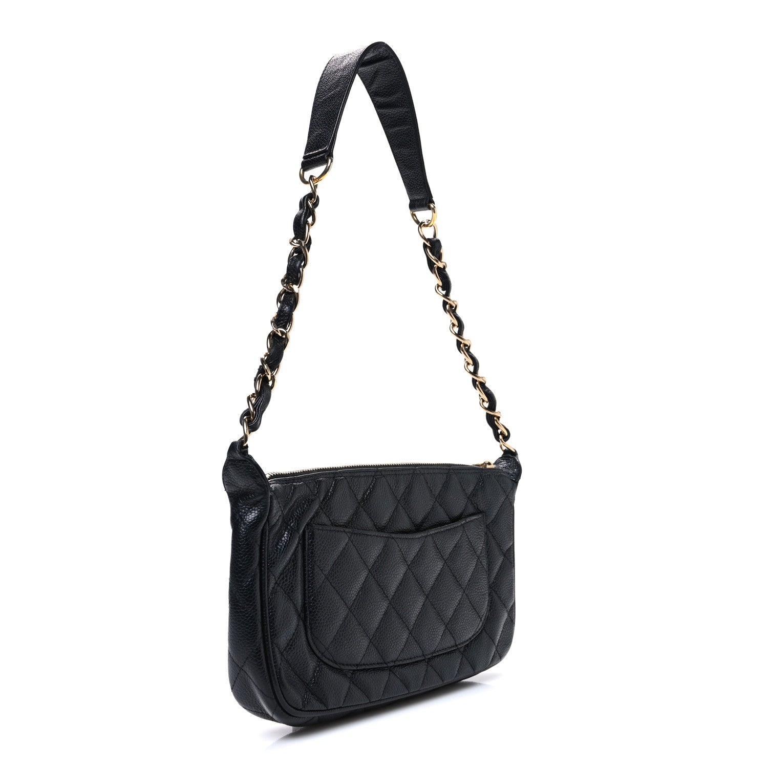 Chanel Caviar Quilted Timeless CC Shoulder Bag Black