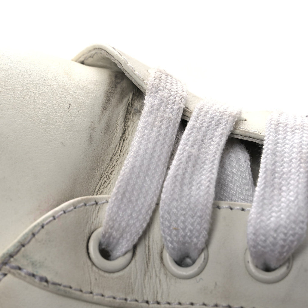 Prada Vitello Soft Logo 45mm Platform Sneakers 35.5 White Pink