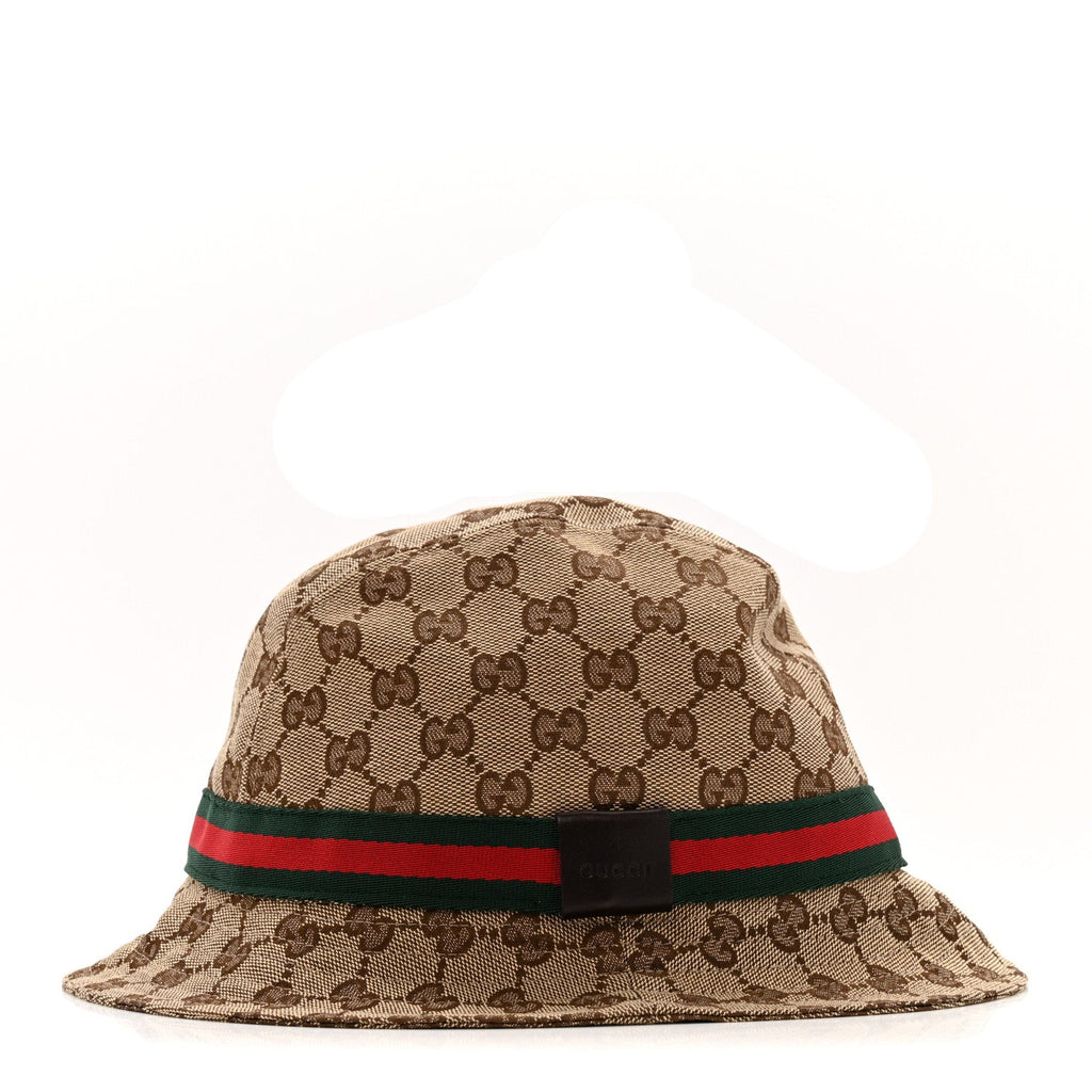 Gucci Monogram Web Bucket Hat M Brown