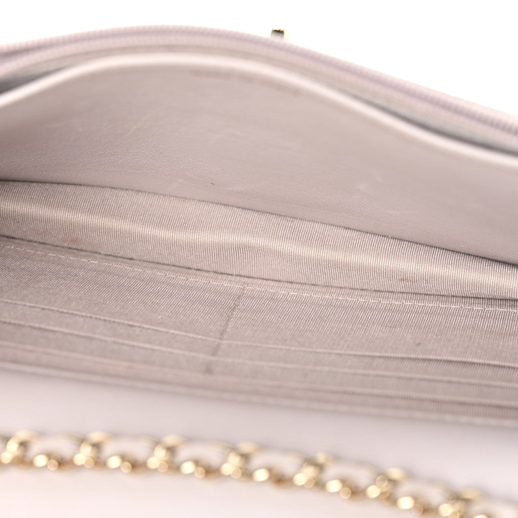 Chanel Lambskin Quilted Trendy CC Wallet On Chain WOC Lilac