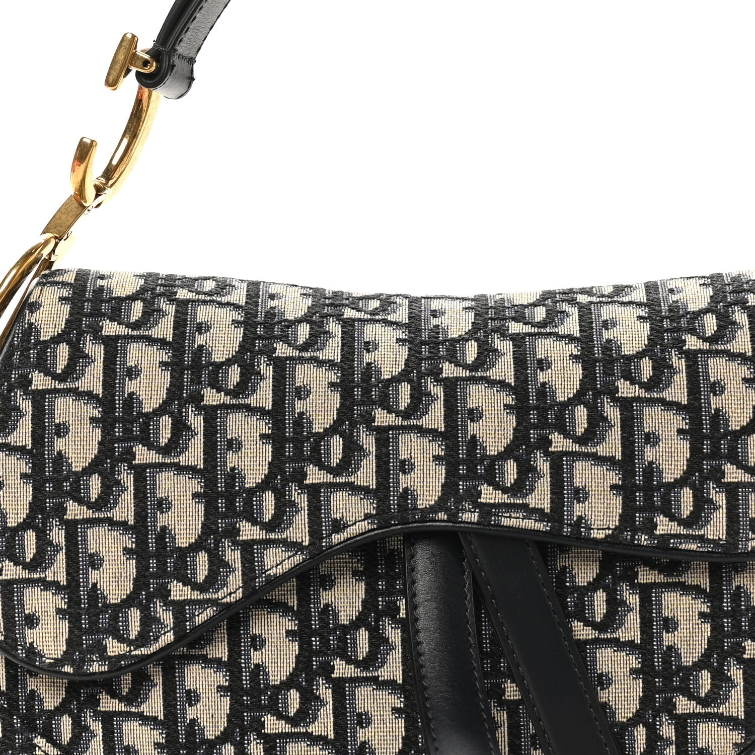 Christian Dior Oblique Saddle Bag Blue
