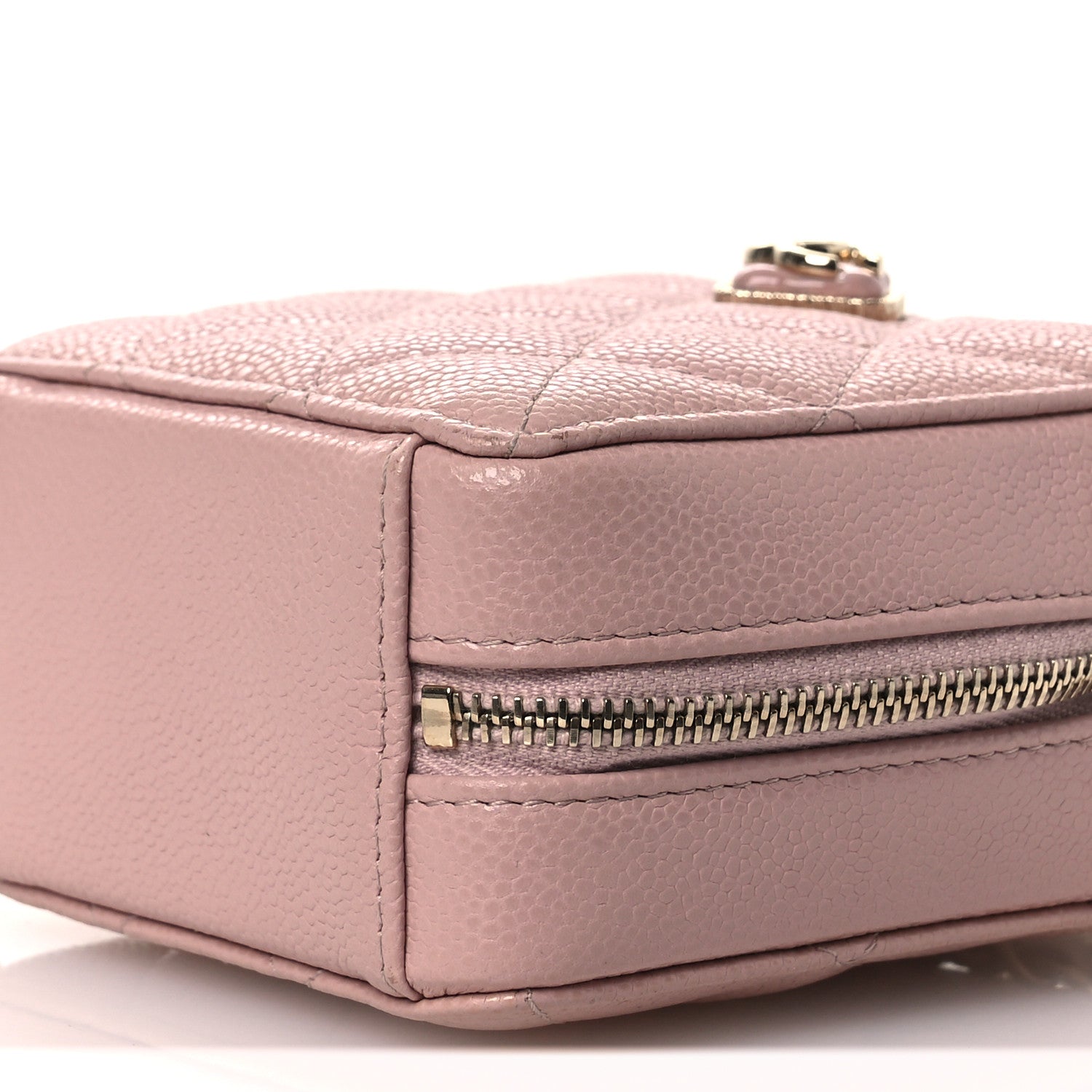Chanel Caviar Quilted Clutch with Chain Light Pink