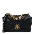 Chanel Lambskin Quilted Medium Chanel 19 Flap Black