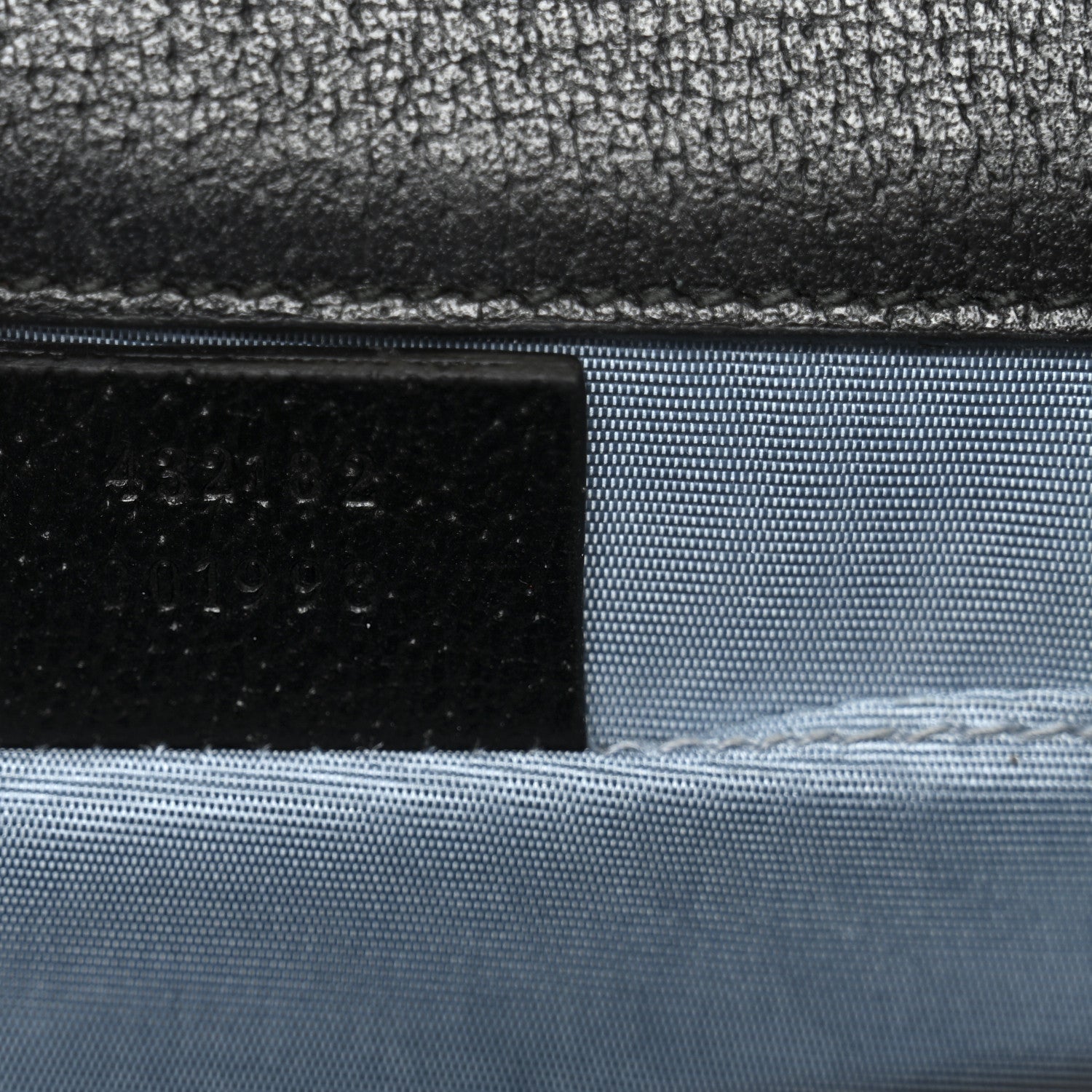 Gucci Grained Calfskin Bee Star Small Padlock Shoulder Bag Black