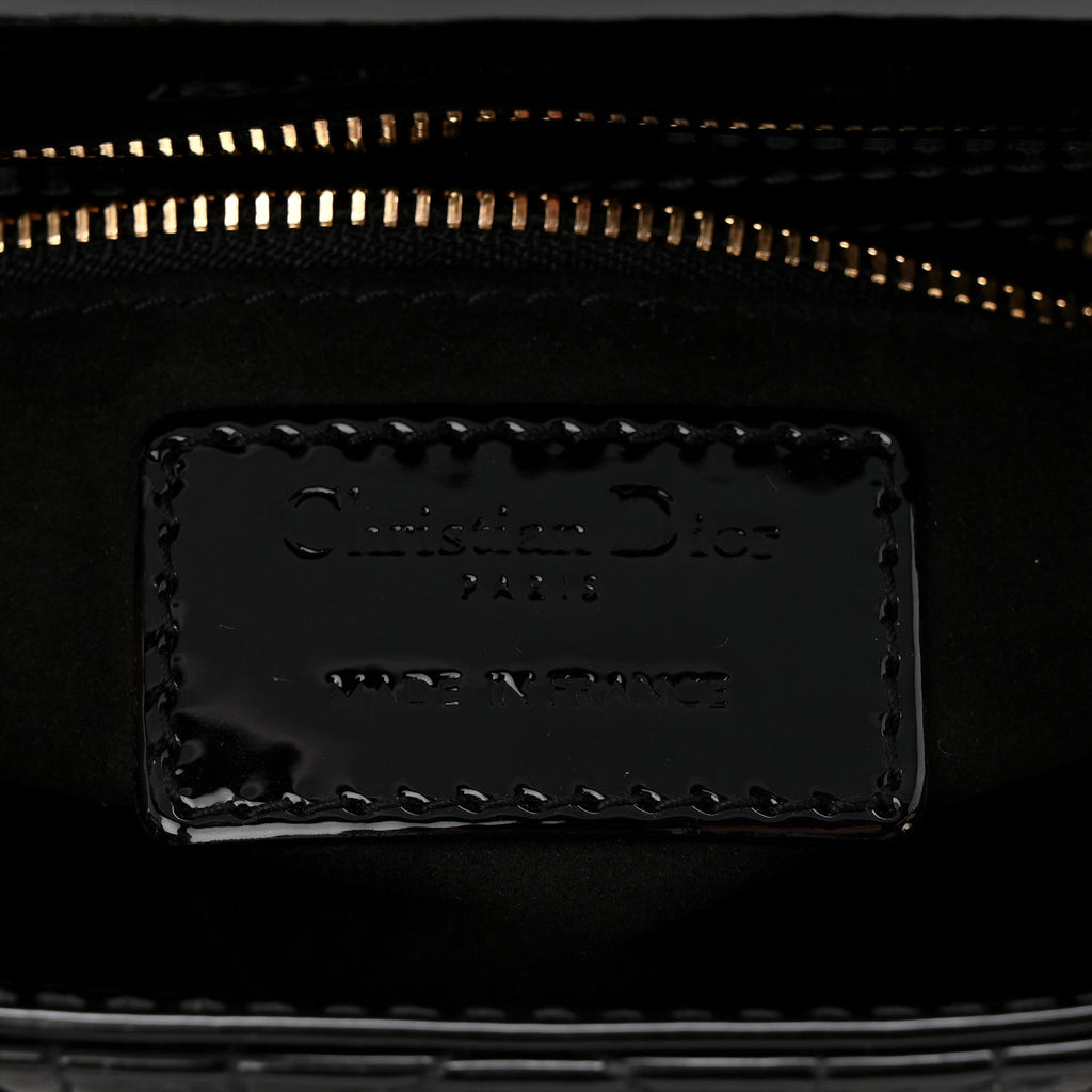 Christian Dior Patent Cannage Mini Lady Dior Black
