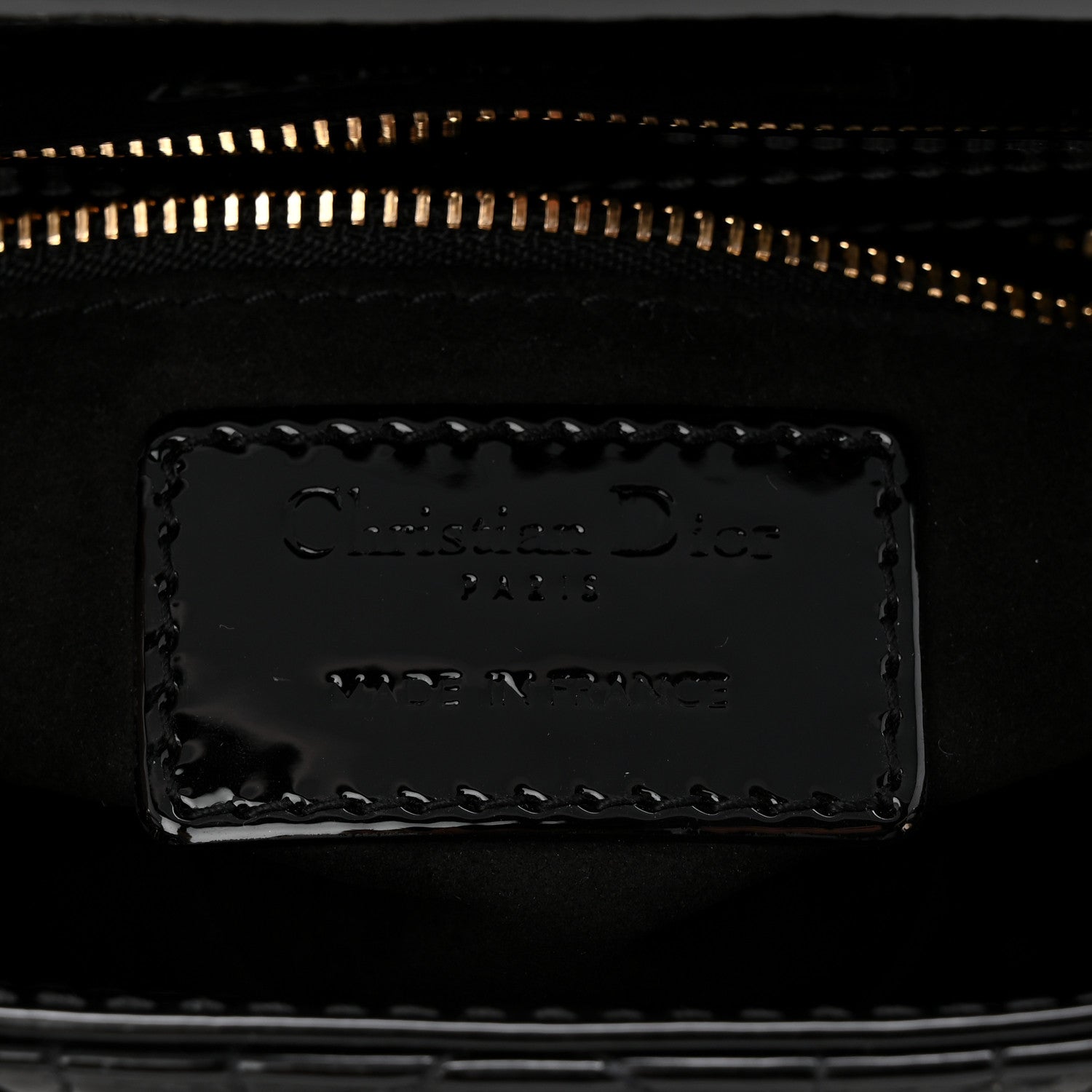 Christian Dior Patent Cannage Mini Lady Dior Black