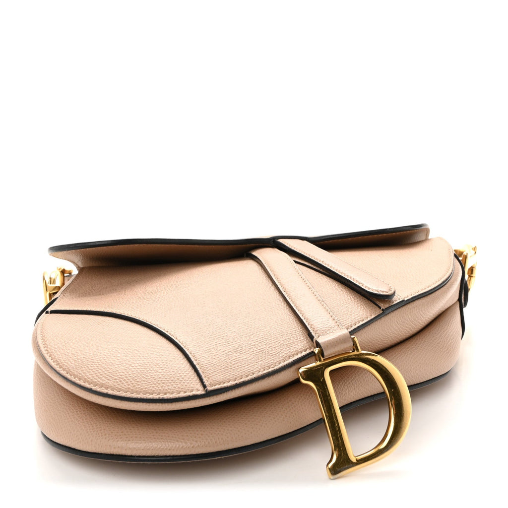 Christian Dior Grained Calfskin Saddle Bag Fard