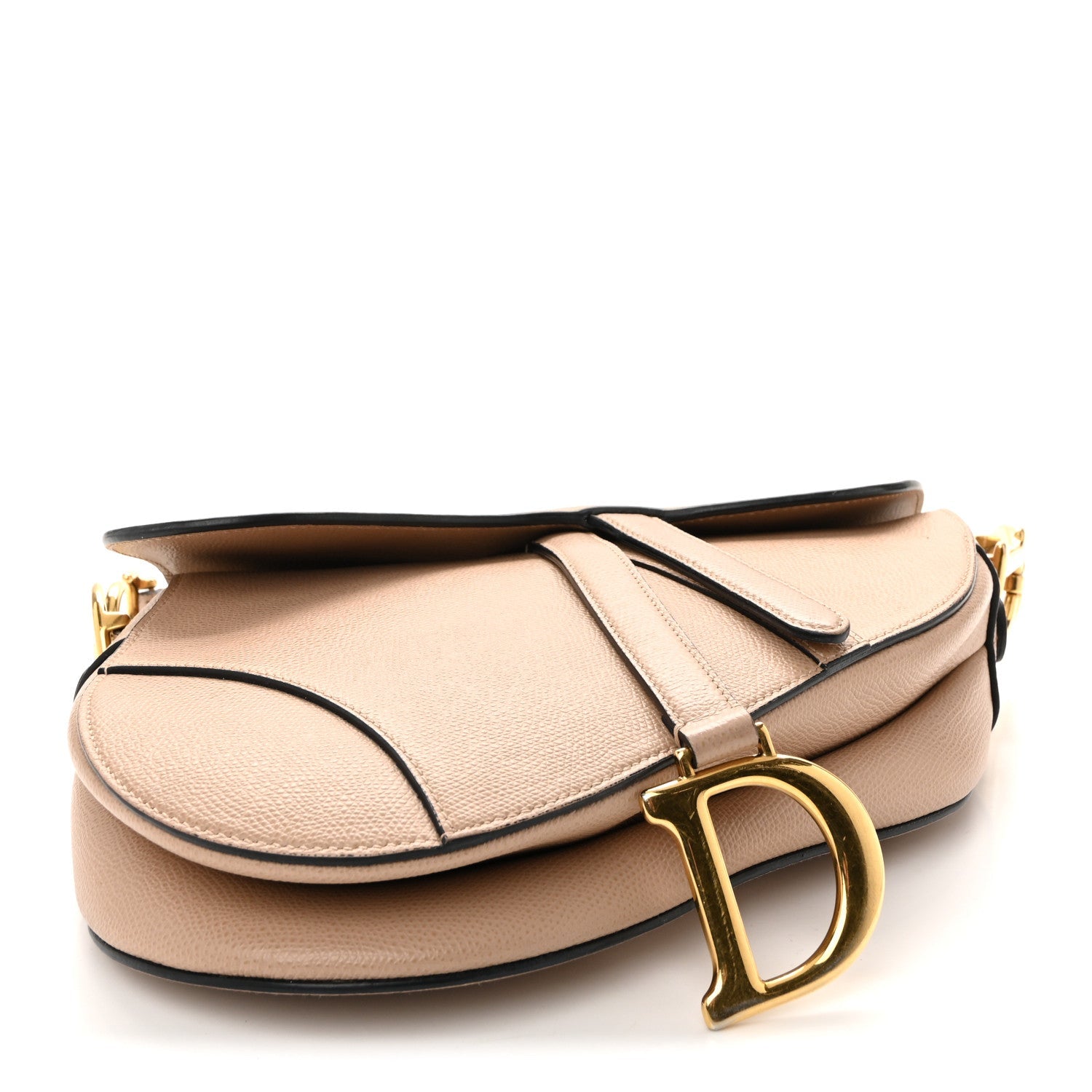 Christian Dior Grained Calfskin Saddle Bag Fard