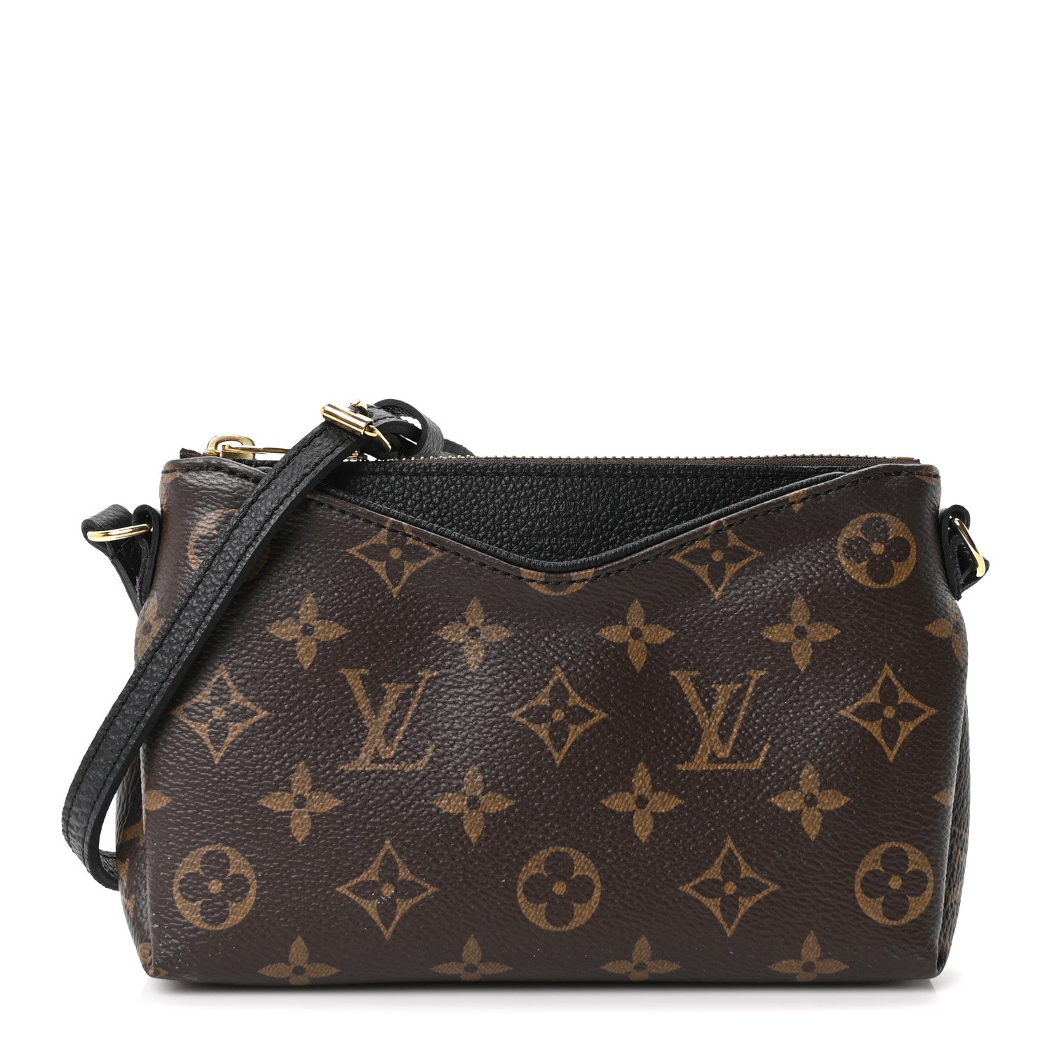 Louis Vuitton Monogram Pallas Clutch Black