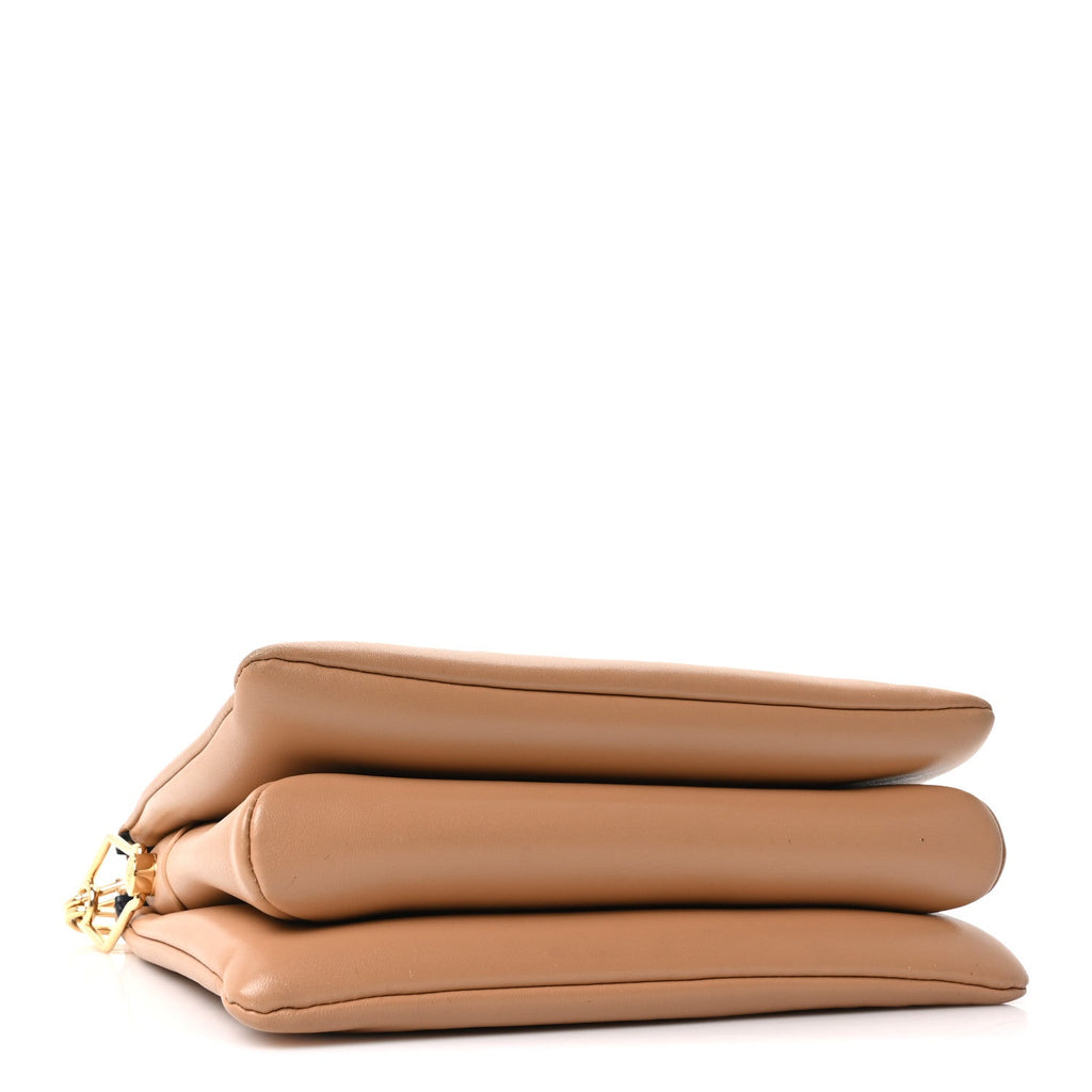 Louis Vuitton Lambskin Embossed Monogram Coussin PM Camel