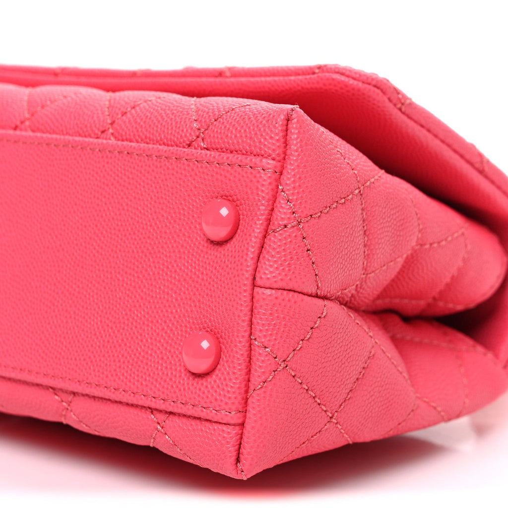 Chanel Caviar Quilted Incognito Extra Mini Coco Handle Flap Pink