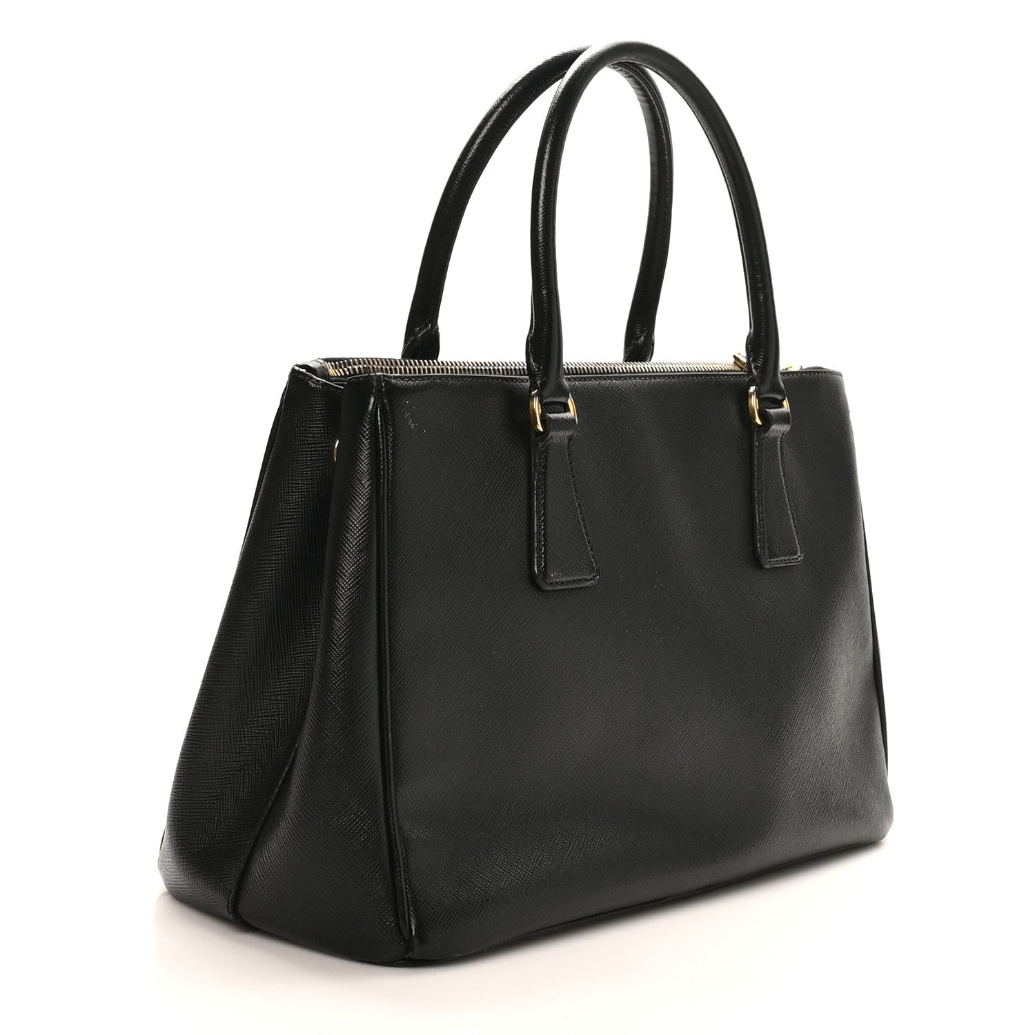 Prada Saffiano Lux Small Galleria Double Zip Tote Black